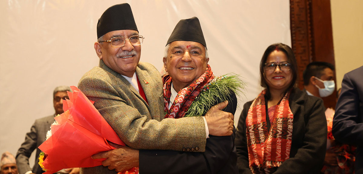 नवनिर्वाचित राष्ट्रपतिलाई प्रधानमन्त्रीले दिए बधाई